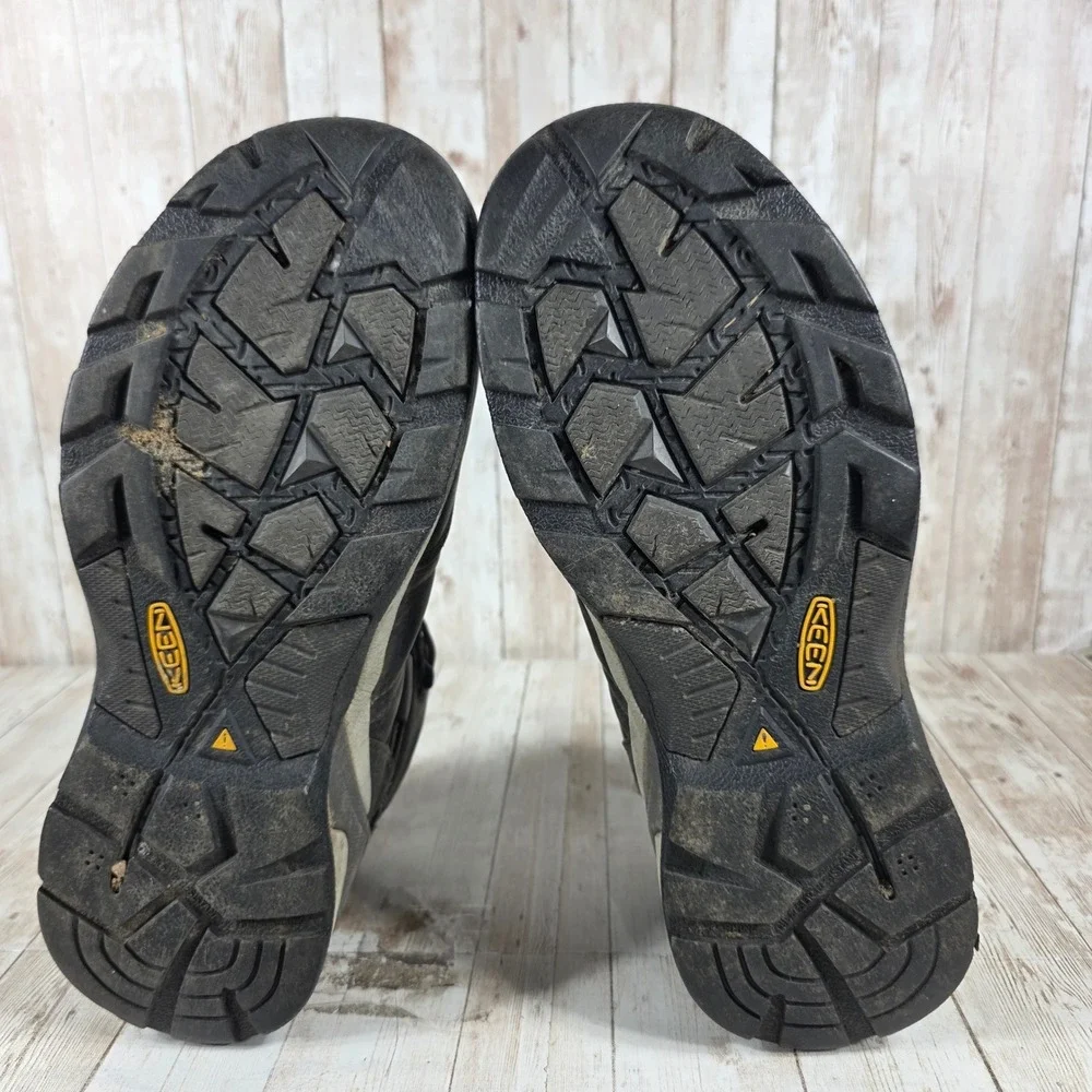 KEEN Utility Men Waterproof Steel Toe Work Boots‎ Grey Size 10D